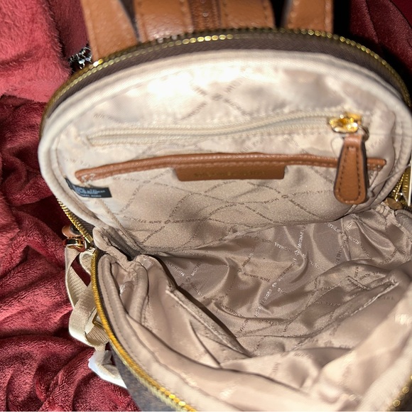 Brown/Gold Mini Coach Backpack - Picture 5 of 6